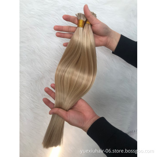 Wholesale 6D Hair Extension Double Drawn Italian Keratin Pre Bonded i Tip/U Tip/Tape In Hair Extensions Virgin Human Hair